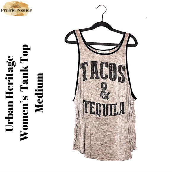 Urban Heritage Tank Top, Womens Medium, Grey, EUC, PrairieposherCA - Picture 1 of 2